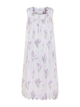 Load image into Gallery viewer, Lavender Print Gathered Nightgown
