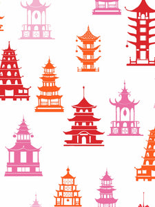 Pink Pagoda Short Classic Robe