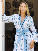 Load image into Gallery viewer, Blue/Green Pagoda Classic Robe
