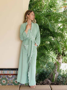 Sage Green French Terry Robe
