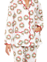 Load image into Gallery viewer, Holiday Wreath Print Pajamas
